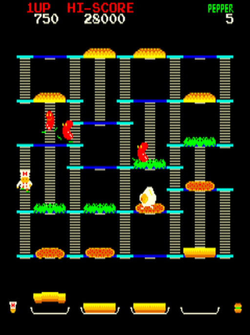 BurgerTime gameplay