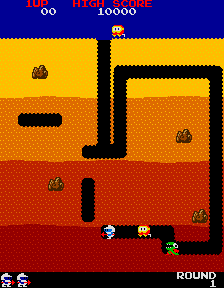 Dig Dug gameplay