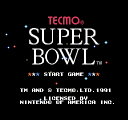 Tecmo Super Bowl gameplay